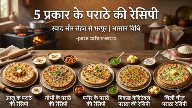 Read more about the article 5 प्रकार के पराठे की रेसिपी: घर पर बनाएं स्वादिष्ट और आसान पराठे