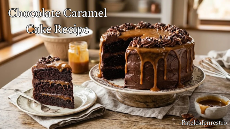 Easy Chocolate Caramel Cake Recipe | Homemade Chocolate Caramel Cake