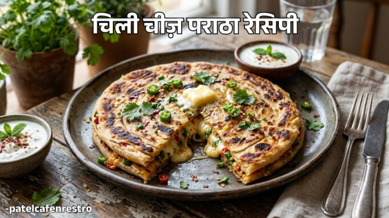 चिली चीज़ पराठा रेसिपी (Chilli Cheese Paratha Recipe in Hindi)