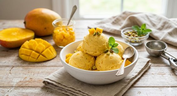 Delicious Mango Ice Cream Recipe | 5 mango sweets recipe