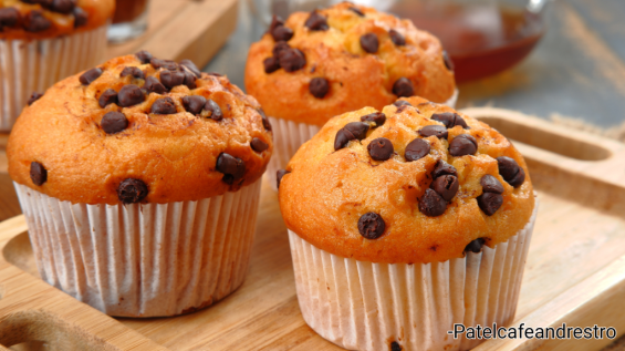 Eggless Chocolate Chip Muffins Recipe | Chocolate Muffin Recipe