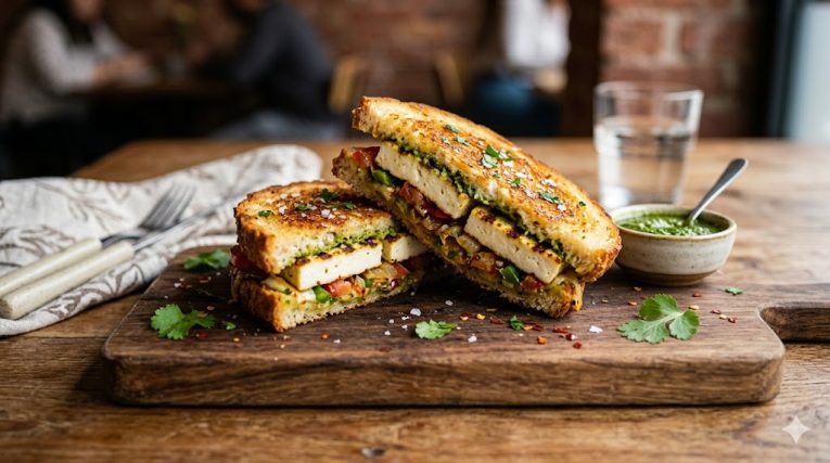 Step-by-step Paneer Cheese Sandwich Recipe